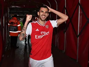 Arsenal's Dani Ceballos Celebrates after Europa League Victory over Standard Liege