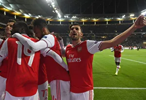 Eintracht Frankfurt V Arsenal 2019-20 Prints: Arsenal's Dani Ceballos Celebrates Second Goal vs
