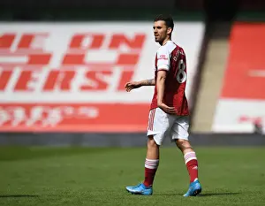 Arsenal V Fulham 2020-21 Prints: Arsenal's Dani Ceballos at Emptied Emirates Stadium: 2021-22 Premier League (Behind Closed Doors)