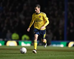 Arsenal's Dani Ceballos in FA Cup Fifth Round Action Against Portsmouth