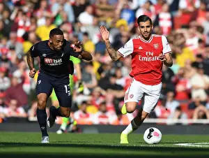 Arsenal's Dani Ceballos Outmaneuvers Bournemouth's Callum Wilson during the Arsenal v AFC Bournemouth Premier League Match, October 2019