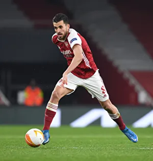 Arsenal V Olympiacos 2020-21 Prints: Arsenal's Dani Ceballos Plays in Empty Emirates