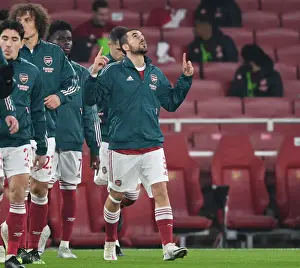 Arsenal's Dani Ceballos Pre-Match at Empty Emirates Stadium vs. Wolverhampton Wanderers (Premier League 2020-21)