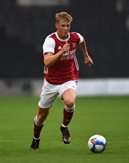 Arsenal's Daniel Ballard in Pre-Season Action against MK Dons