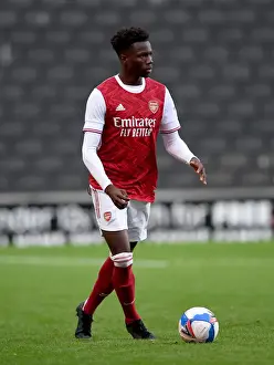 Arsenal's Daniel Oyegoke in Action at MK Dons Pre-Season Friendly, August 2020