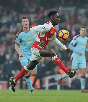 Arsenal V Burnley 2016-17 Prints: Arsenal's Danny Welbeck in Action against Burnley in the Premier League (2016-17)