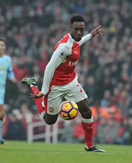 Arsenal V Burnley 2016-17 Prints: Arsenal's Danny Welbeck in Action Against Burnley - Premier League 2016-17