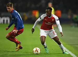 CSKA Moscow V Arsenal 2017-18 Prints: Arsenal's Danny Welbeck Goes Head-to-Head with Kirill Nababkin in Europa League Quarterfinal Showdown