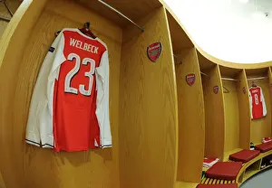 Arsenal V Bayern Munich 2016-17 Prints: Arsenal's Danny Welbeck: Pre-Match Focus before the Battle against FC Bayern Munich in the UCL (Behind the Scenes)