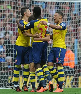 Arsenal's Danny Welbeck Scores Brace with Assists from Ozil and Oxlade-Chamberlain vs. Aston Villa (Premier League 2014-15)