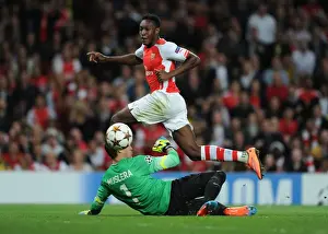 Arsenal V Galatasaray 2014/15 Champions League Prints: Arsenal's Danny Welbeck Scores Fourth Goal Against Galatasaray in 2014/15 Champions League