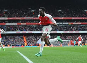 Arsenal V Leicester City 2015-16 Prints: Arsenal's Danny Welbeck Scores Second Goal Against Leicester City (2015-16)