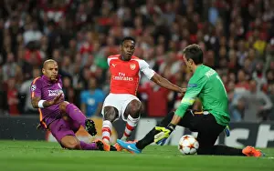 Arsenal V Galatasaray 2014/15 Champions League Prints: Arsenal's Danny Welbeck Scores Stunning Goal Against Galatasaray in Champions League