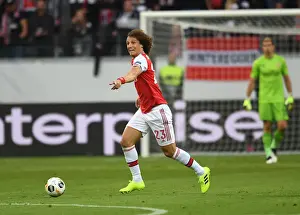 Arsenal's David Luiz in Action against Eintracht Frankfurt in UEFA Europa League Group F
