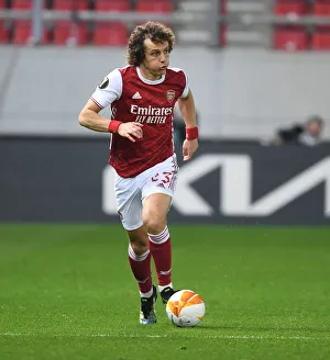 Arsenal's David Luiz in Action against SL Benfica, Europa League 2020-21, Piraeus, Greece