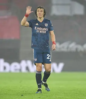 Arsenal's David Luiz in Action at Empty Southampton Stadium - Premier League 2020-21
