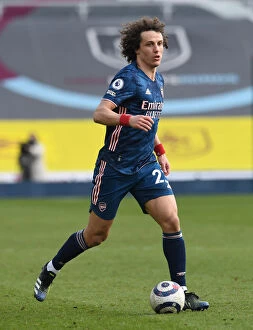 Images Dated 6th March 2021: Arsenal's David Luiz in Action at Empty Turf Moor: Burnley vs Arsenal, Premier League 2021