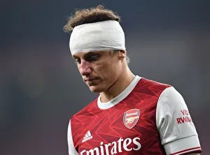 Arsenal's David Luiz at Empty Emirates Stadium: Arsenal vs. Wolverhampton Wanderers (Premier League, November 2020)