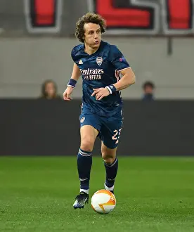 Arsenal's David Luiz in Empty Europa League Match against Olympiacos, Piraeus, Greece (2021)