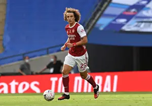 Arsenal's David Luiz at Empty FA Cup Final vs Chelsea, 2020