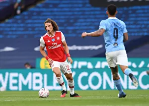 Arsenal V Manchester City - FA Cup Semi-Final 2019-20 Prints: Arsenal's David Luiz in FA Cup Semi-Final Clash Against Manchester City