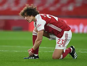 Arsenal's David Luiz: Pre-Match Focus at Empty Emirates Stadium Against Manchester United (Premier League 2020-21)