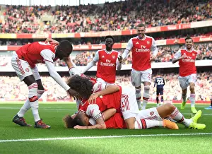 Arsenal V AFC Bournemouth 2019-20 Prints: Arsenal's David Luiz Scores and Celebrates with Teammates against AFC Bournemouth (2019-20)