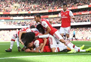 Arsenal V AFC Bournemouth 2019-20 Prints: Arsenal's David Luiz Scores the Winning Goal Against Bournemouth (2019-20)