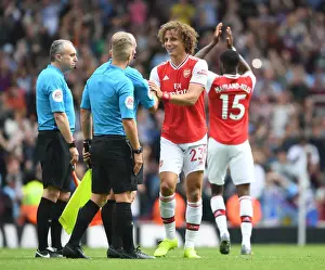 Arsenal V Burnley 2019-20 Prints: Arsenal's David Luiz Shakes Hands with Officials After Arsenal v Burnley Match