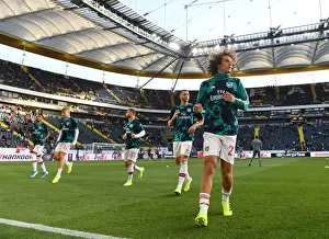 Eintracht Frankfurt V Arsenal 2019-20 Prints: Arsenal's David Luiz Warming Up Ahead of Eintracht Frankfurt Clash in Europa League Group F