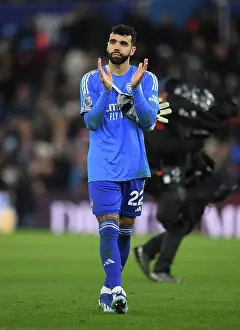 Arsenal's David Ochoa Applauding Fans After Aston Villa Victory (2023-24)