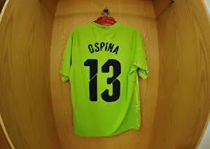 Arsenal V Hull City 2014-15 - FA Cup Prints: Arsenal's David Ospina in the Changing Room Before Arsenal v Hull City - FA Cup Third Round