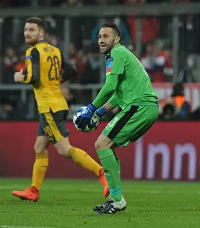 Bayern Munich V Arsenal 2016-17 Prints: Arsenal's David Ospina Faces Bayern Munich in UEFA Champions League Round of 16: First Leg