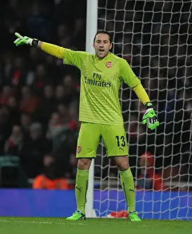 Arsenal V Hull City 2014-15 - FA Cup Prints: Arsenal's David Ospina Focused in FA Cup Clash Against Hull City
