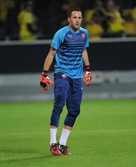 Borussia Dortmund V Arsenal 2014-15 Prints: Arsenal's David Ospina Prepares for Borussia Dortmund Clash in 2014-15 UEFA Champions League