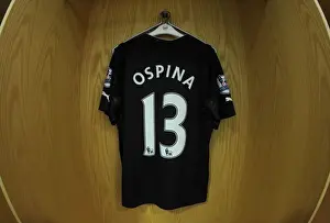 Arsenal V Manchester City 2014-15 Prints: Arsenal's David Ospina Prepares for Manchester City Showdown (2014-15)
