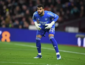Arsenal's David Raya in Action: Aston Villa vs. Arsenal, Premier League 2023-24