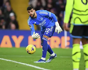 Aston Villa V Arsenal 2023-24 Prints: Arsenal's David Raya in Action: Premier League 2023-24 - Aston Villa vs. Arsenal