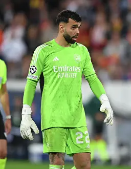 Arsenal's David Raya in Action against RC Lens in UEFA Champions League Group Stage, 2023-24
