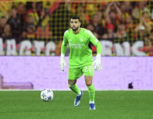 RC Lens V Arsenal 2023-24 Prints: Arsenal's David Raya in Action: RC Lens vs Arsenal, UEFA Champions League 2023-24