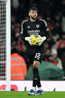 Arsenal's David Raya in Control: Arsenal vs. Wolverhampton Wanderers (Premier League 2023-24)