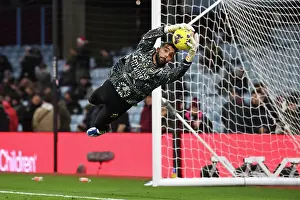 Aston Villa V Arsenal 2023-24 Prints: Arsenal's David Raya Gears Up for Aston Villa Clash in Premier League (2023-24)