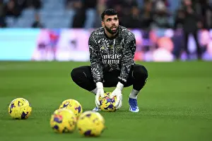 Aston Villa V Arsenal 2023-24 Prints: Arsenal's David Raya Prepares for Aston Villa Clash in Premier League (Aston Villa vs Arsenal)