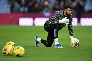 Arsenal's David Raya Prepares for Aston Villa Showdown in the Premier League (2023-24)