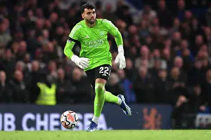 Arsenal's David Raya Sprints Past Chelsea's Defense in 2023-24 Premier League Clash