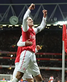 Arsenal V Queens Park Rangers 2011-12 Prints: Arsenal's Deadly Duo: Van Persie and Ramsey Celebrate Historic Goal (2011-12)