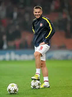 Arsenal V Schalke 04 2012-13 Prints: Arsenal's Deadly Dynamo: Lukas Podolski Gears Up for FC Schalke 04 Showdown in 2012-13 Champions League