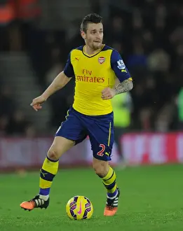 Southampton V Arsenal 2014-15 Prints: Arsenal's Debuchy in Action: Southampton vs Arsenal (2014-15)