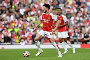 Arsenal V Fulham 2023-24 Prints: Arsenal's Declan Rice in Action Against Fulham in 2023-24 Premier League