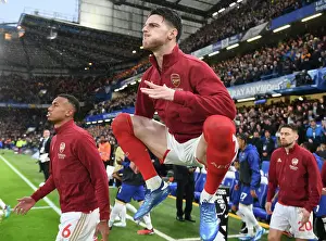 Chelsea V Arsenal 2023-24 Prints: Arsenal's Declan Rice Faces Off Against Chelsea in the Premier League Showdown (2023-24)